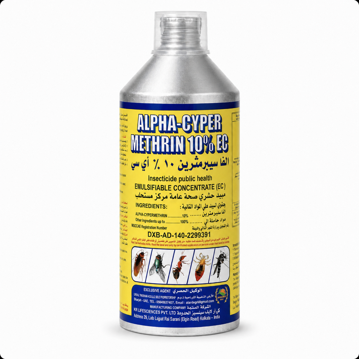 Alpha-Cypermethrin 10% EC Insecticide | 1L | MOCCAE Registered
