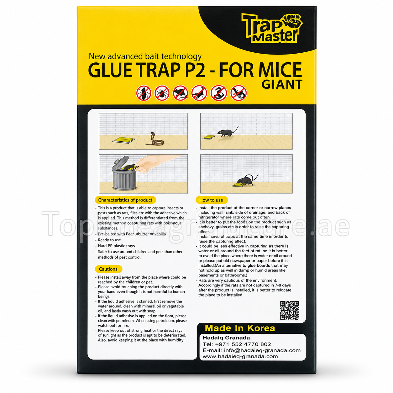 Trap Master Glue Trap P2 for Mice – Giant 2 Traps