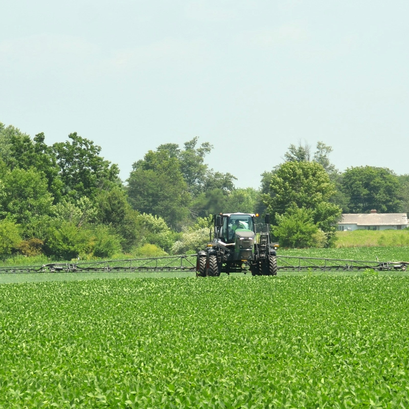 Ridomil Gold MZ 68 WG fungicide being sprayed on a field